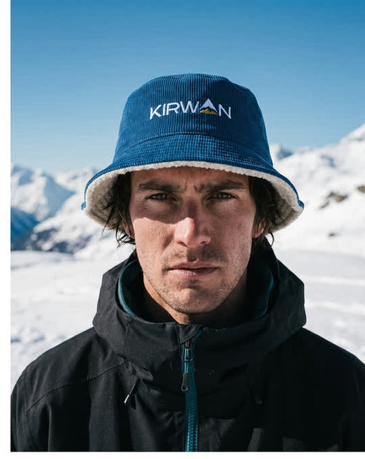 Merino bucket hat worn by rider